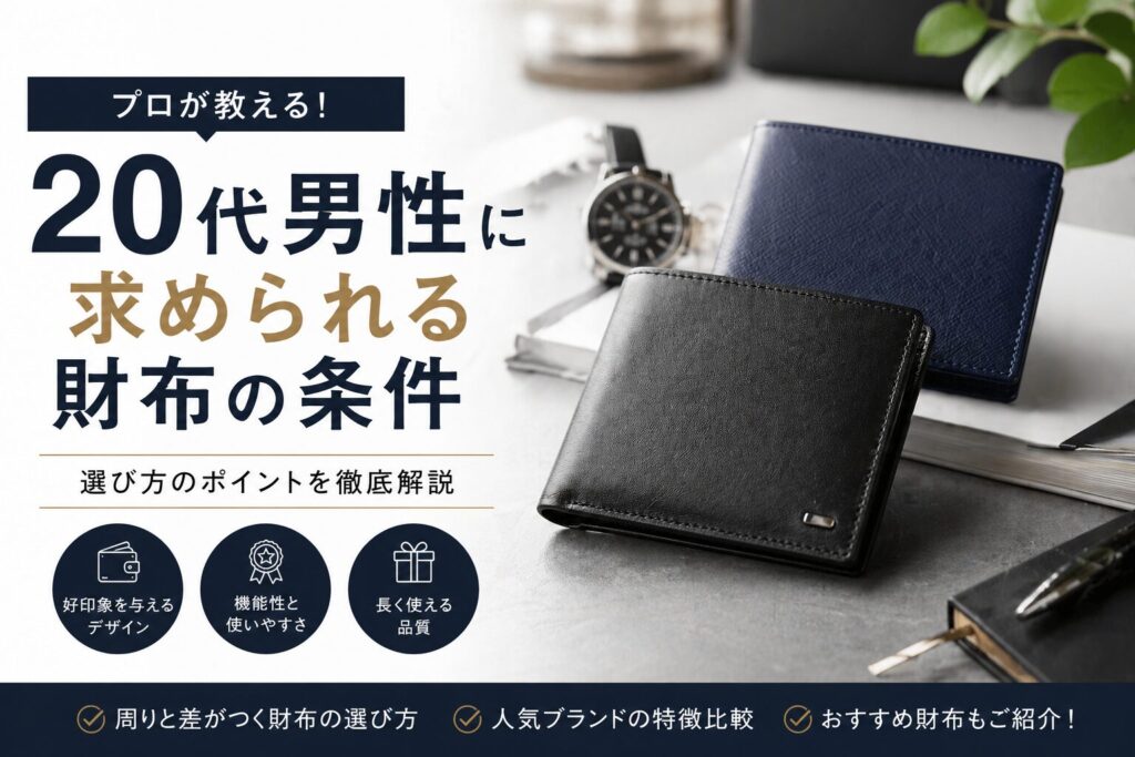 プロが教える！20代男性に求められる財布の条件