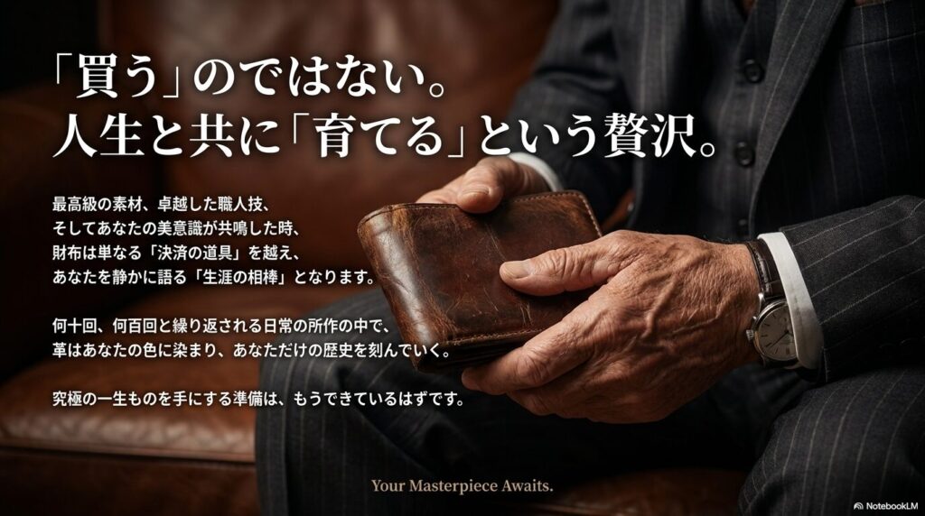 一生モノの財布を育てるメンテナンスのコツ・買うのではない。人生と共に「育てる」という贅沢