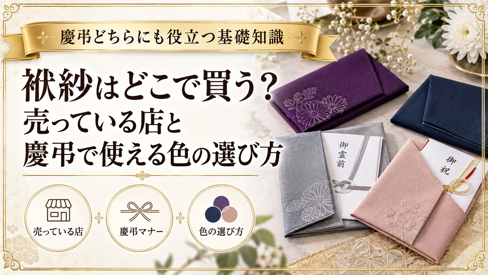 袱紗はどこで買う？売っている店と慶弔で使える色の選び方　