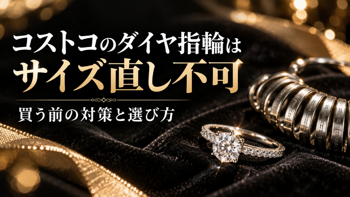 コストコのダイヤ指輪はサイズ直し不可|買う前の対策と選び方