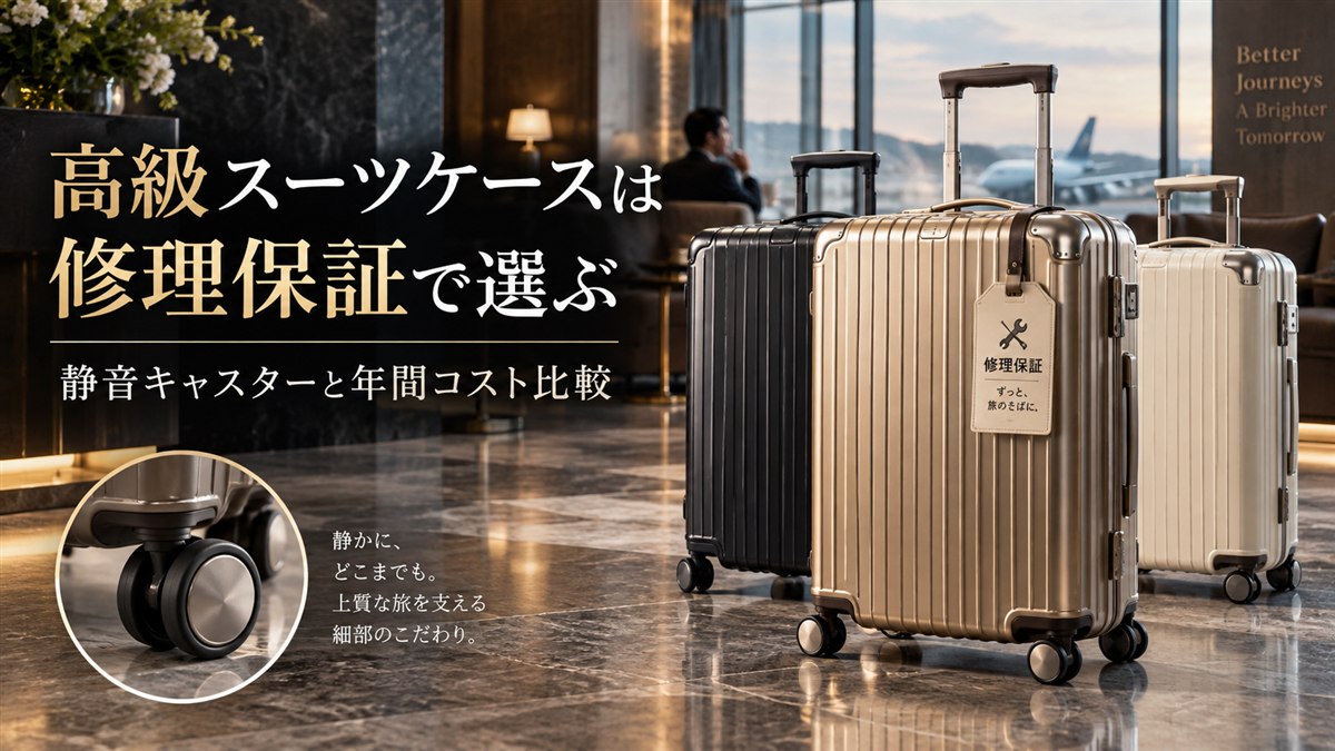 高級スーツケースは修理保証で選ぶ|年間コスト比較