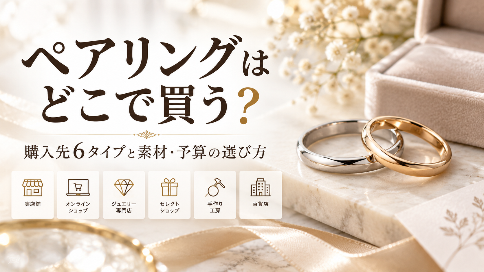 ペアリングはどこで買う？購入先6タイプと素材・予算の選び方