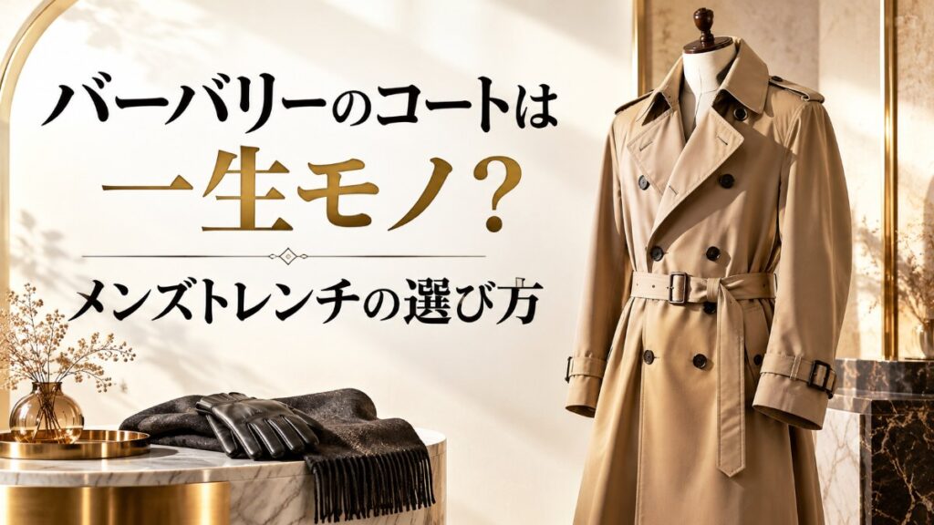 バーバリーのコートは一生モノ?メンズトレンチの選び方