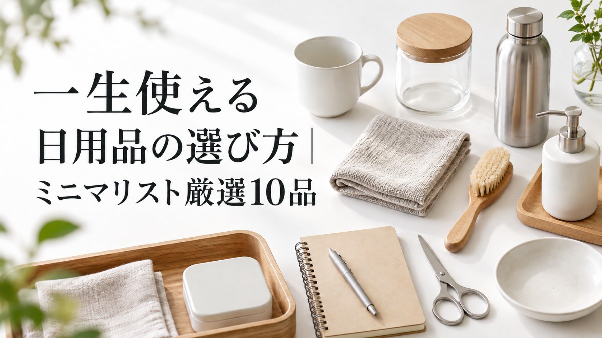 一生使える日用品の選び方｜ミニマリスト厳選10品